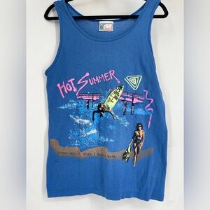 Vintage 90s 1991 Surf Beach Hot Bikini Sexy Woman Graphic Tank Top Mens medium